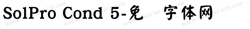 SolPro Cond 5字体转换